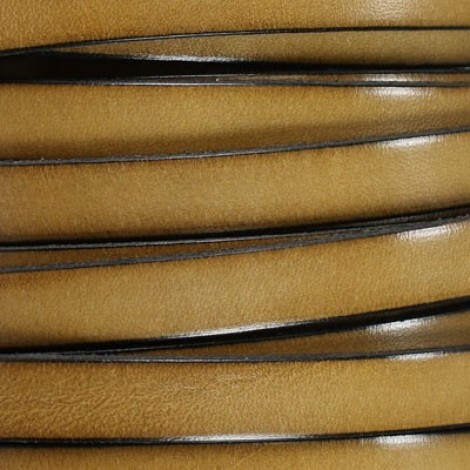 10x2mm Flat Licorice Leather - Cedar