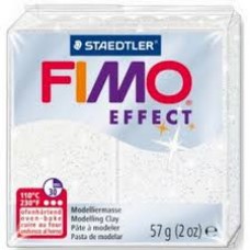Fimo Soft Effect Polymer Clay 56g - Metallic White (Glitter)