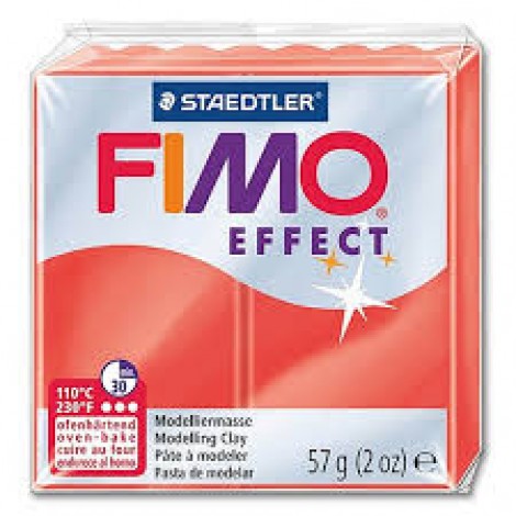 Fimo Soft Effect Polymer Clay 57g - Translucent Red
