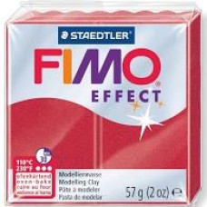 Fimo Soft Effect Polymer Clay 56g - Mica Metallic Ruby Red