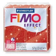 Fimo Soft Effect Polymer Clay 56g - Metallic Red (Glitter)