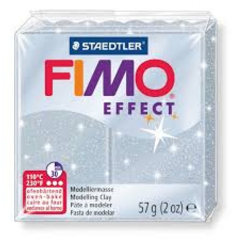 Fimo Soft Effect Polymer Clay 56g - Metallic Silver (Glitter)