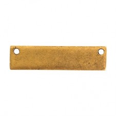 32x8mm Nunn Design Small Flat Rectangle Tag - Gold - Pack of 2