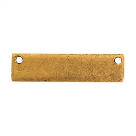 32x8mm Nunn Design Small Flat Rectangle Tag - Gold - Pack of 2 32x8mm Nunn Design Small Flat Rectangle Tag - Gold - Pack of 2