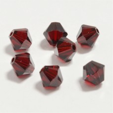 8mm Swarovski Crystal Bicones - Garnet - Pack of 2