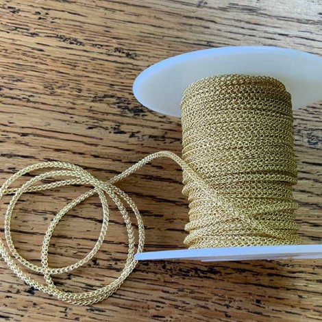 2mm Goldline Knitted Jewellery Wire - Per 30cm 2mm Goldline Knitted Jewellery Wire - Per 30cm