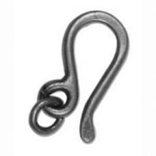 14mm Gunmetal Plated Hooks w/4mm Jumpring - Pack of 2