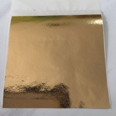 Bright Gold Fine Metallic Foil Leaf Sheets - Pack of 10 x 8x8.5cm sheets