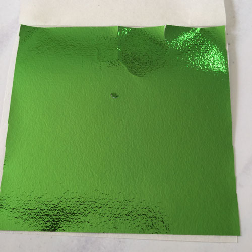 Green Fine Metallic Foil Leaf Sheets Pack of 10 x 8x8.5cm sheets