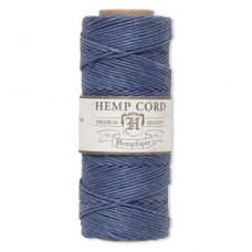 1mm (20lb) Hemptique Polished Hemp Cord - Blue