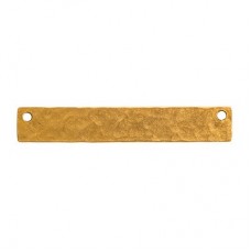 45x7mm Nunn Design Long Narrow Hammered Tag - Gold - Pack of 2