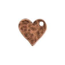 12mm Nunn Design Hammered Mini Heart Tag - Copper