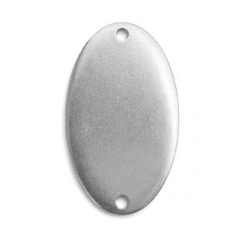 38x24mm ImpressArt Soft Strike Pewter Blank with 2-Holes - Oval - Each