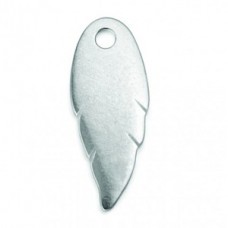 19x12mm ImpressArt Soft Strike 16ga Pewter Blank - Feather - Pack of 2