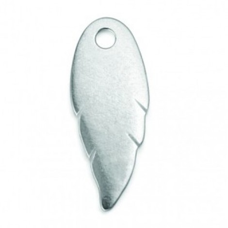 19x12mm ImpressArt Soft Strike 16ga Pewter Blank - Feather - Pack of 2 19x12mm ImpressArt Soft Strike 16ga Pewter Blank - Feather - Pack of 2