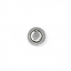 11mm ImpressArt Pewter Small Circle Border Blank Tags - Pack of 2