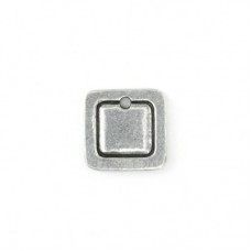 12.5mm ImpressArt Soft Strike Pewter 16ga Small Square Border Stamping Blank - Each
