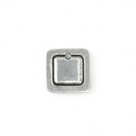 12.5mm ImpressArt Soft Strike Pewter 16ga Small Square Border Stamping Blank - Each 12.5mm ImpressArt Soft Strike Pewter 16ga Small Square Border Stamping Blank - Each