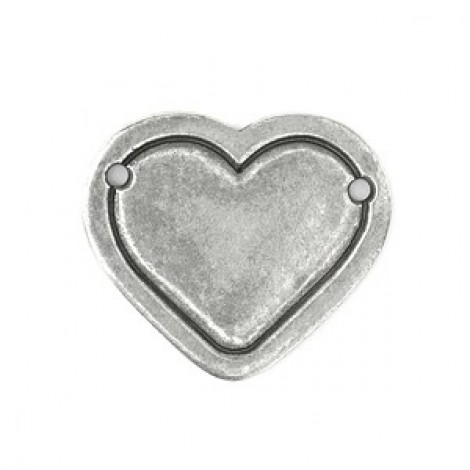 25x28mm ImpressArt Pewter Large Heart Border Blank - Each