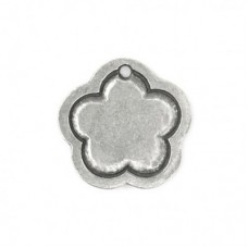 24mm ImpressArt Soft Strike Pewter 16ga Large Flower Border Blank - each