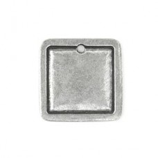 25mm ImpressArt Pewter Large Square Border Blank - Each