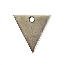 13.7mm Nunn Design Triangle Tag - Antique Silver - Pack of 2