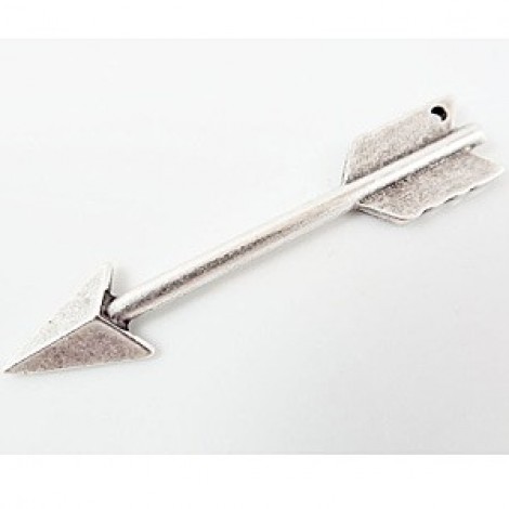 64mm Matte Silver Arrow Pendant - Each 64mm Matte Silver Arrow Pendant - Each