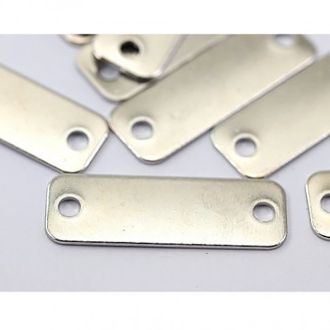 30x10mm 20ga Nickel Free Silver Rectangle Blanks - Pack of 7 30x10mm 20ga Nickel Free Silver Rectangle Blanks - Pack of 7