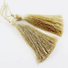 77mm Turkish Silk Thread Long Tassels - Antique Beige