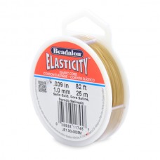 1.0mm Beadalon Elasticity - Satin Gold - 25m rolls