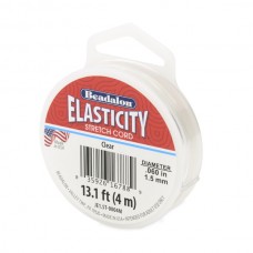 1.5mm (0.60") Beadalon Elasticity Clear Stretch Cord - 4m (31.1ft)