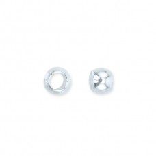 2mm (Size 1) Beadalon Round Crimps - Silver Plated - 1.5gm Pack (approx 100)