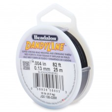 .004" (.13mm) Beadalon Dandyline Black Beading Thread - 25m (82ft)