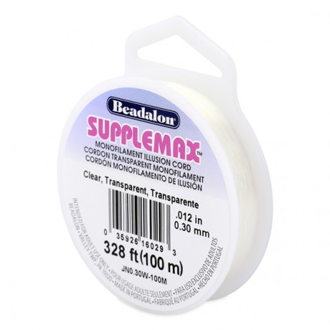 0.30mm Supplemax Clear Monofilament Illusion Cord - 100m (328ft)