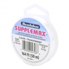 0.30mm Supplemax Clear Monofilament Illusion Cord - 50m/164ft