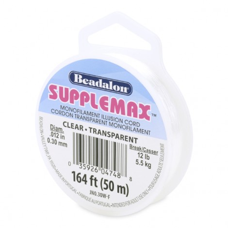 0.30mm Supplemax Clear Monofilament Illusion Cord - 50m/164ft