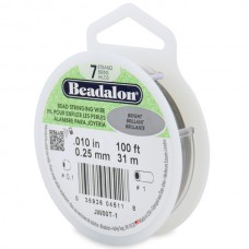 .010" Beadalon 7 Strand Beading Wire - Bright - 100ft (31m)