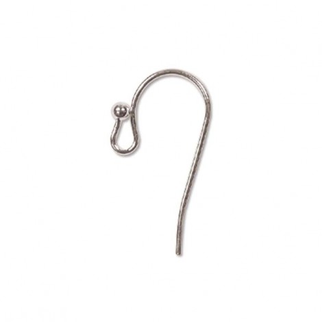 20mm Beadsmith Silver Plated Nickel Free 21ga Earwires with 2mm ball - Pack of 12 pair 20mm Beadsmith Silver Plated Nickel Free 21ga Earwires with 2mm ball - Pack of 12 pair