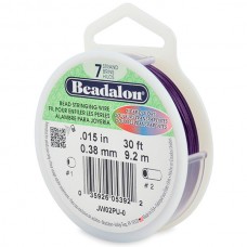.015" (0.38mm) Beadalon 7st Purple Beading Wire - 30ft (9.2m)