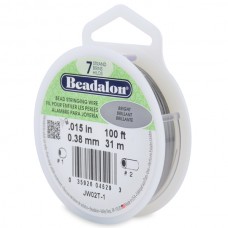 .015" (0.38mm) 7 Strand Bright Beadalon Beading wire - 100ft (30m)