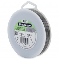 .018" Beadalon 7 Strand Beading Wire - Bright - 1000ft (304m) Bulk Spool
