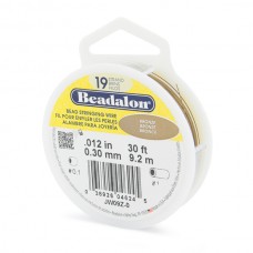 .012" (.30mm) 19st Beadalon Beading Wire - Bronze - 30ft (9.1m)
