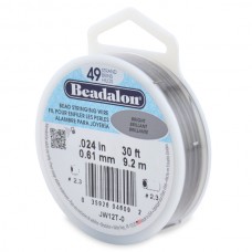 .024" (.61mm) 49 Str Beadalon Beading Wire - Bright - 30ft (9.2m)