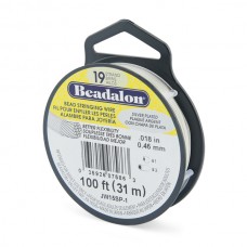 .018" Beadalon 19st Silver Plated Beading Wire - 100ft (30m)