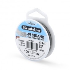 .021" (.53mm) Beadalon 49st Bright Beading Wire - 100ft (31m)