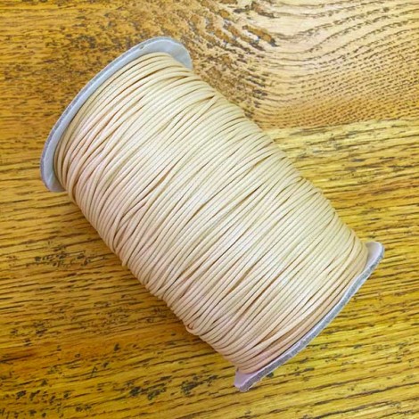 1mm Korean Waxed Cotton Cord - Natural - 100m Spool 1mm Korean Waxed Cotton Cord - Natural - 100m Spool