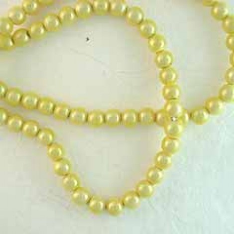4mm Yellow Miracle Beads