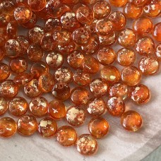 6mm Czech Lentil Beads - Sunshine Dust - Pack of 25