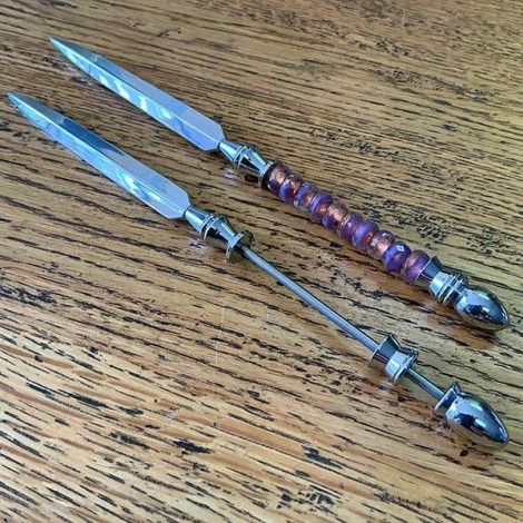 Silver Plated Beadable Letter Opener - each