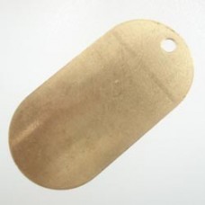 46x23mm 24ga Large Raw Brass Oval Dog-Tags - Pack of 4